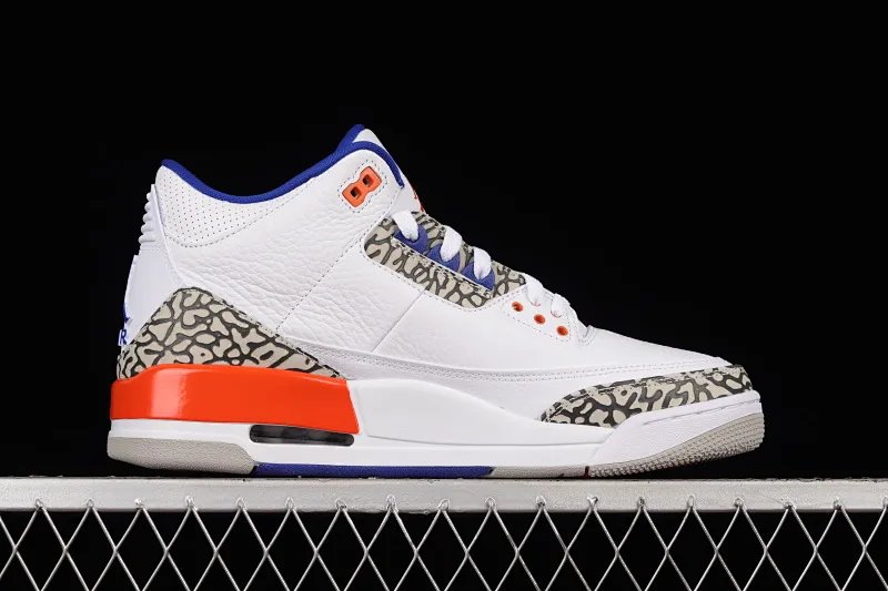All categories Air Jordan Jordan series basketball shoes Air Jordan 3 pure original version Air Jordan 3 Retro "Knicks" AJ3 Joe 3 Knicks color matching 136064-148